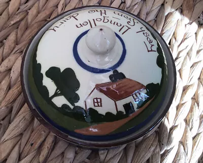 Buy OLD LONGPARK TORQUAY MOTTO WARE BUTTER DISH “Llangollen Fresh From The Dairy” • 7£