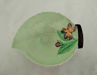 Buy Vintage Carlton Ware Green Leaf Purple Flower Pin Trinket Small Dish Bowl • 8.49£