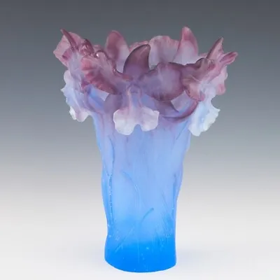 Buy Daum Pate De Verre Vase Bearded Irises • 2,475£