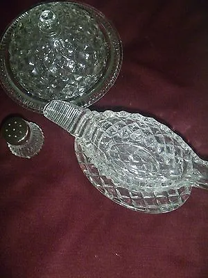 Buy 3 Vintage Cut Glass Small Table Objects • 9.99£