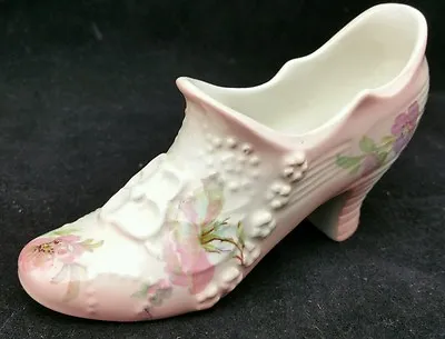 Buy Vintage Old Foley China Shoe, Victoria Rose Pattern, 12cm Long X 7.5cm Tall • 15£