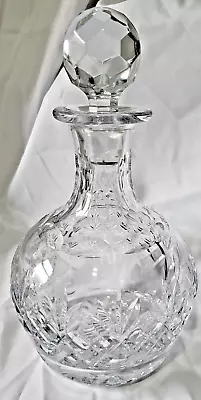 Buy Lead Crystal Cut Glass Whisky/ Spirit Decanter Vintage Heavy New No Box Stunning • 22£