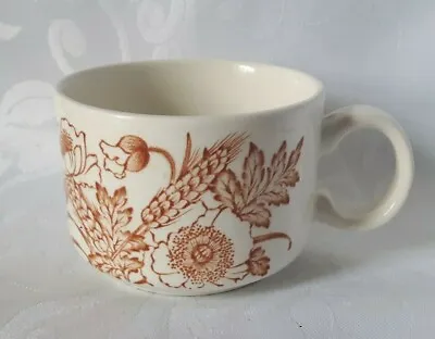 Buy Barratts Tea Cup In Brown And White Wheat And Corn Flower Pattern Tea Cup • 13.95£