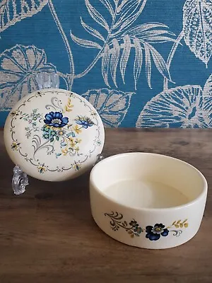 Buy Purbeck Ceramics Swanage Round Lidded Pottery Trinket Pot Peacock Flower Design • 9.99£