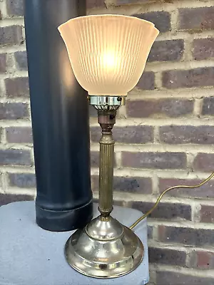 Buy POOLE Brass Lamp Base And Tulip Shape Frosted Glass Shade • 28£