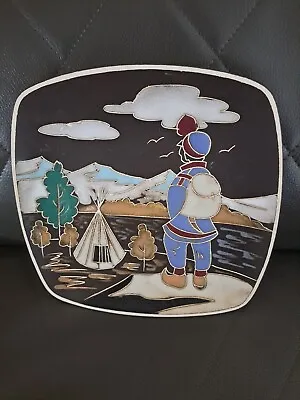 Buy AWF Lapp Sami Arnold Wiig Fabrikker Wall Pottery Plate Norway • 38.57£