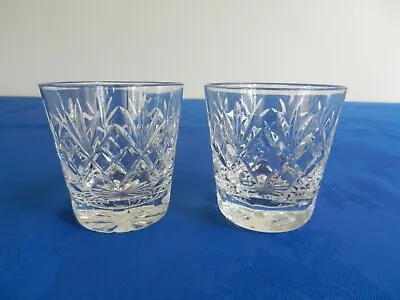Buy Royal Doulton Crystal Glass Georgian Cut Whisky Glasses Or Tumblers X 2 Signed • 24.99£