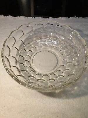 Buy Vintage Federal Glass Yorktown Thumbprint Bowl 9 1/2 .       #A2 • 10.43£