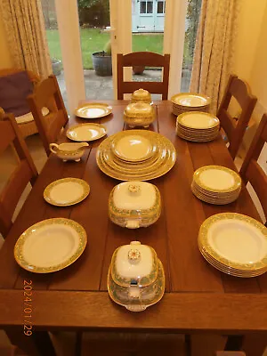 Buy Porcelain  Booths  Green Dragon On Beige Silicon China Dinner Service. • 150£