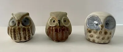 Buy Vintage Pottery Miniature Owls Figurines 1.2” • 12£