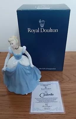 Buy Royal Doulton Disney Princess Collection Ltd Edition Cinderella 61/2000 HN 3677 • 59.50£