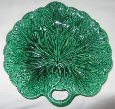 Buy Antique Wedgwood Majolica Handled Shallow Leaf Dish C1876 • 29.99£