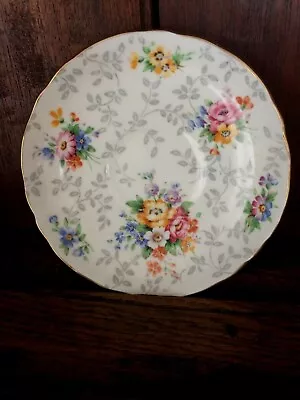 Buy Crown Fine Bone China Saucer Pretty Bunches Of Flowers Vintage Made In England • 7.99£