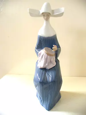 Buy LLADRO  A Time To Sew .Nun Figurine--#5501- • 35£