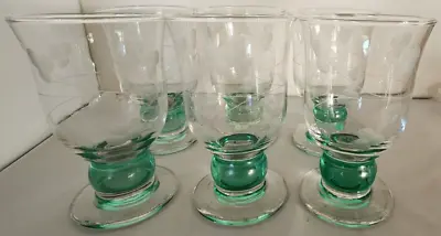 Buy Eamon Glass Ireland Signed Hand Etched W/ Shamrocks 6 Irish Glasses Vintage Used • 81.52£