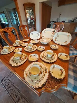 Buy Myott Staffordshire England Wild Flower Vintage Dinnerware 38 Piece Grouping • 407.78£
