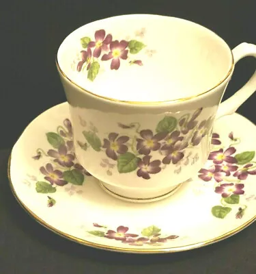 Buy Vintage Violetta Duchess Tea Cup & Saucer England Bone China • 13.28£