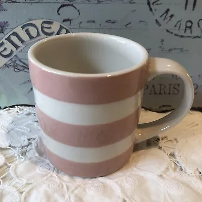 Buy T G GREEN Cornishware  Pink & White Stripe Straight Coffee Tea Cup/ Mug NEW • 13.50£