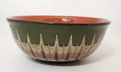 Buy Bulgarian Troyan Redware Slipware Folk Art Pottery Peacock Eye Large Bowl  • 16£