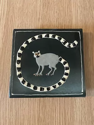 Buy Christine Hester Smith Barnbarroch Pottery Lemur Art Table Coaster Scottish  • 29.99£
