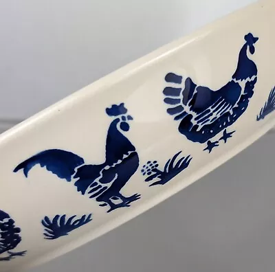 Buy Emma Bridgewater Pottery Blue Hen Serving Fruit Bowl Dish English Hand Made 24cm • 49.95£