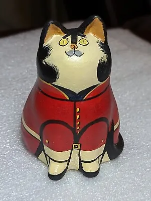 Buy Vtg Rare Cat Kitten Joan De Bethel Rye Pottery Figurine Red Suit • 65.21£
