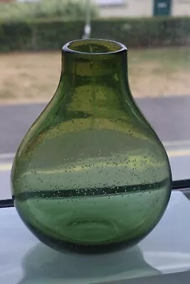Buy Pulegoso Green Art Deco Silver Rain Vase • 30£