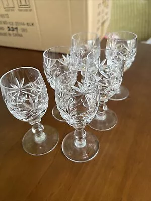 Buy 0170 - Sherry Glasses Set Of 6 Lead Crystal • 10£