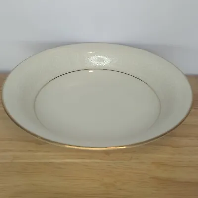 Buy Noritake Tulane Ivory China Soup Bowl Single Replacement  Gold Rim White Scroll • 13.62£