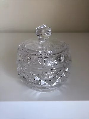 Buy Vintage Crystal Cut Glass Lidded Candy Sweets Bowl Nibbles Heavyweight Pattern 1 • 6.50£