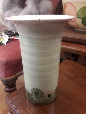 Buy Early Jersey Pottery Vase Fluted Top Brown,green Creams 6.5  Tall • 5£