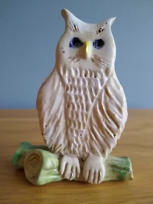 Buy Joan Cooper Studio Pottery Snowy Owl Tree Branch Figurine Signed Bird Ornament • 5.95£