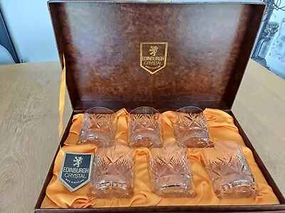 Buy 6 Edinburgh Crystal Whiskey Glasses In Presentation Box. Excellent Condition • 69.99£