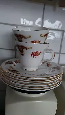 Buy Fine Bone China Crown Trent Staffordshire England Cups And Side Plates • 13.62£