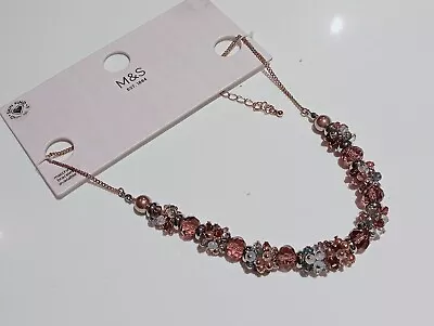 Buy Marks And Spencer M&S Faceted Glass Beaded Necklace Multicoloured • 6.99£
