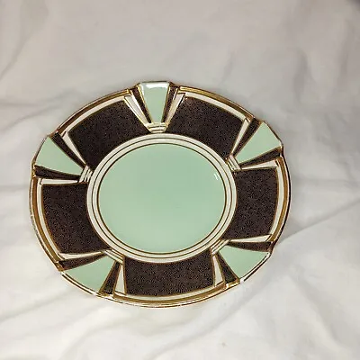 Buy Plant Tuscan Art Deco Bowl. Black And Green. • 20£