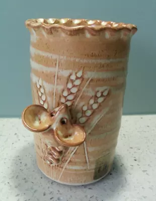 Buy Charlestown Cornwall Studio Pottery Vase Beaker Harvest Mouse Joan Fergus • 9.99£