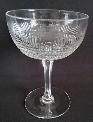 Buy *antique Cut Edwardian Champagne Glass X 1 - Christmas (f)(61) • 14.50£