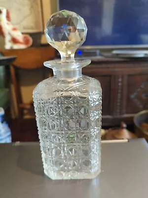 Buy Antique Cut Glass Decanter With Stopper • 9.99£
