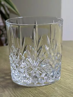 Buy Vintage Crystal Large Whisky Tumblers 3 3/8  Fan Cross Cut Heavy Quality Superb  • 6.50£