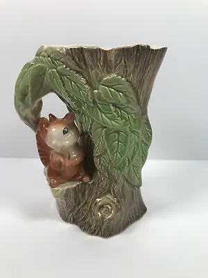 Buy Eastgate Withernsea Vintage Fauna Pottery Vase 15cm Ceramic Squirrel Design • 12.99£