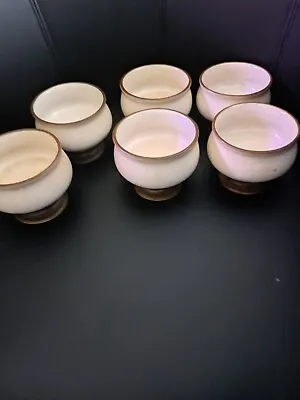 Buy 6 X Denby Potters Wheel Design Footed Bowls • 10£