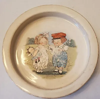 Buy Vtg Buffalo Pottery Bowl Child Dish Dolly Dingle Campbell Kids Boy Girl W/Doll • 8.94£