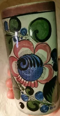 Buy Vintage Talavera Pottery Mexico Ceramic Tumbler Cup Floral Pattern • 26.99£