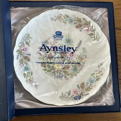 Buy Aynsley England Fine Bone China Wild Tudor 10” Cake Plate Set Brand New In Box • 11.50£