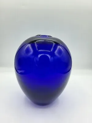 Buy Beautiful Hand Blown Cobalt Blue Vase 3lbs 8 Inches Tall • 47.42£
