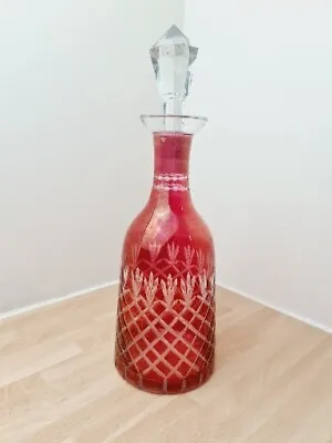 Buy Cranberry Glass - A 19th Century Decanter, Cut To Clear With Fitted Stopper • 19.99£