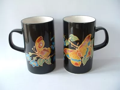 Buy DUNOON CERAMICS White Stoneware Mugs - HAWAII Pattern - Tropical Butterflies  • 2.99£