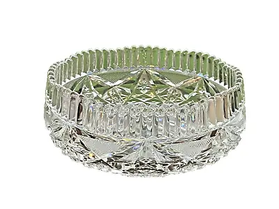 Buy Large Vintage Deep Cut Lead Crystal Glass Mid Century Bowl Bohemia 1950s • 39.99£