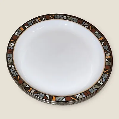 Buy Denby Marrakesh 2x Side Tea Plates 6.75” Brown Mosaic Rim Vintage New Old Stock • 28£